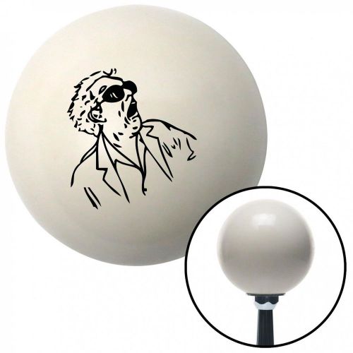 Black great scott ivory shift knob with 16mm x 1.5 insertperformance lever