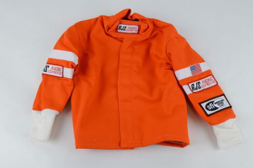 Rjs racing youth jr sfi 3-2a/1 classic fire suit jacket orange size 5 200010520