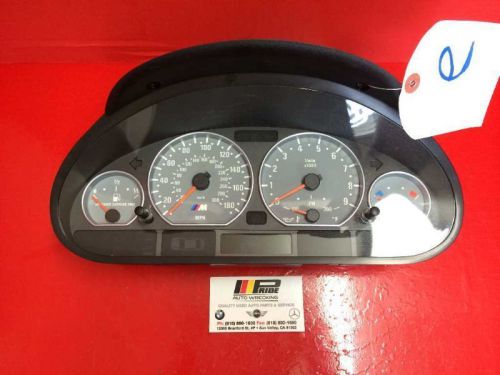 01-06 bmw e46 m3 s54 speedometer cluster manual 6 speed type 62117834816 oem