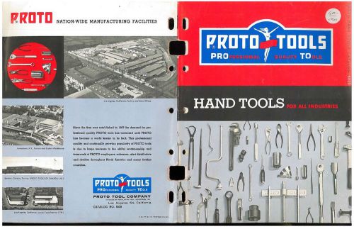 Antique garage shop 60 1960  proto tools manual catalog