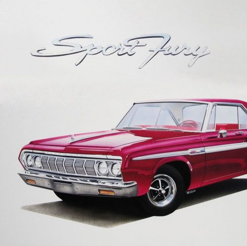 Sport fury plymouth 1964 1963 1962 63 64 426 hemi - 28 dealer posters art prints