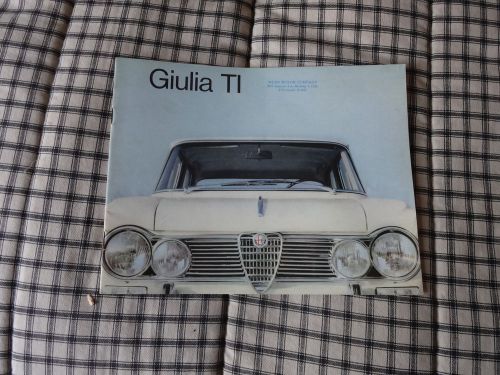 1964 alfa romeo giulia ti original factory sales brochure used excellent rare