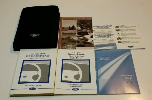 2003 ford truck f250 f350 f450 f550 super duty owners manual w/ 6.0l diesel book