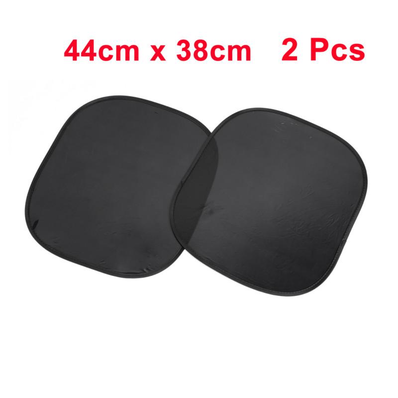 2 pcs 44cm x 38cm pvc film side window sunshade black for car vehyicle