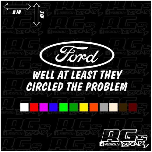 At least they circled the problem decal (ford)