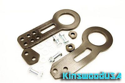 Black jdm anodized aluminum cnc tow hook front rear universal eg ek ef ep3 dc2