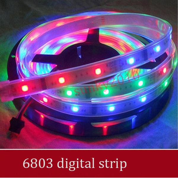 5m 6803 ic 5050 rgb strip,150led ip67 tube waterproof dream magic color digital 