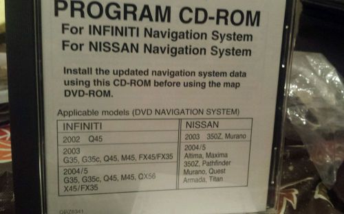 Program cd rom for infinity / nissan navigation systems dnz1501 q45 g35 350z m45