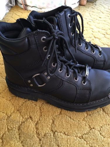 Ladies harley davidson motorcycle riding boots size 9 zip-up excellent condition