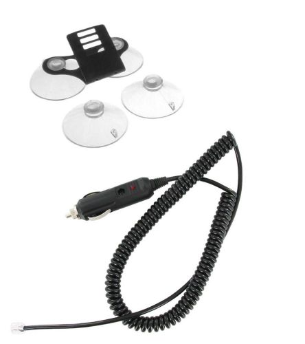 Windshield mount / coiled power cord combo for escort passport radar detectors