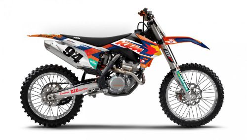 Team ktm dungey musquin graphics kit (07-10) 125 450 sx sxf (08-11) xc exc white