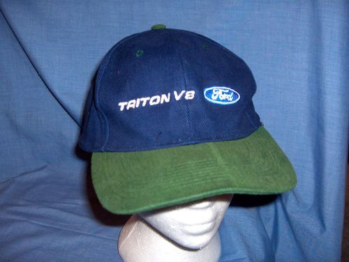 #1902c - ford motor company triton v8 ball cap, hat - blue oval