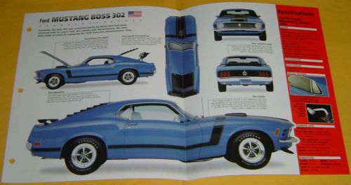 1970 ford mustang fastback boss 302 ci 290 hp blue imp info/specs/photo 15x9