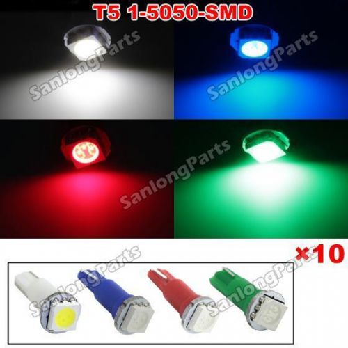 40x t5 73 74 5050 1-smd car instrument gauge dashboard led car light bulbs