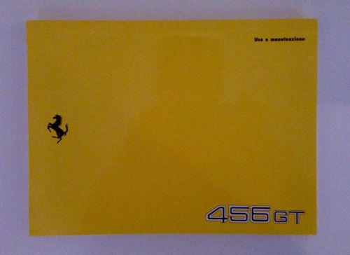 Ferrari 456gt owners manual / betriebsanleitung 1993. as new!