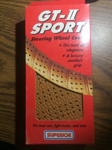 Vintage nos  steering wheel cover gt-ll-sport  made in usa tan