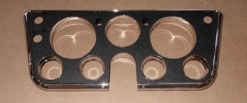 New dash gauge bezel w/choke 1967 1968 chevrolet gmc truck black &amp; chrome new