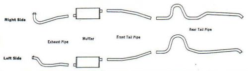 1958 pontiac bonneville &amp; chieftain dual exhaust, aluminized with resonators