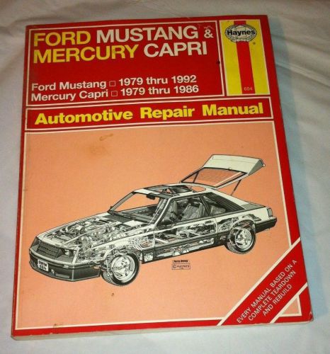 Haynes 1979-19992 ford mustang/ mercury capri automotoive repair manual
