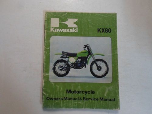 1979 kawasaki kx80 motorcycle owners manual &amp; service manual oem factory