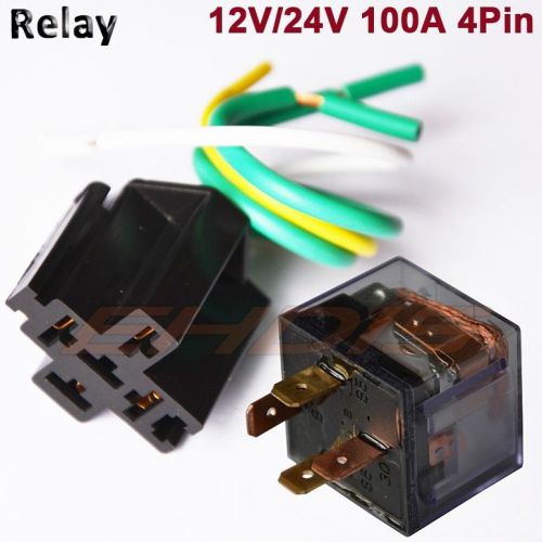 12v automotive changeover relay 100a 4 pin with socket holder 100amp spst relay