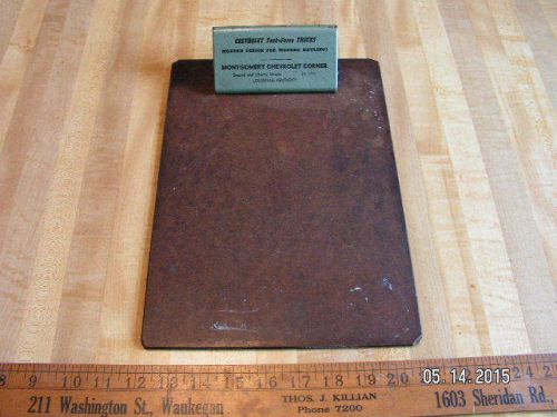 Old montgomery chevrolet truck clipboard/louisville kentucky ky/chevy/clip board