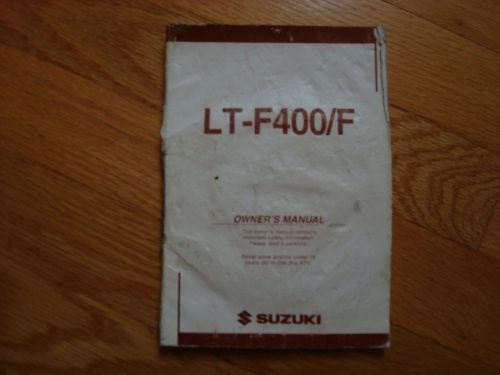 Suzuki (lt-f400/f) owner&#039;s manual