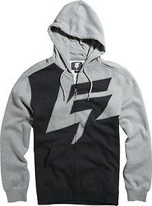 Shift fraction mens zip fleece hoody heather graphite gray/black