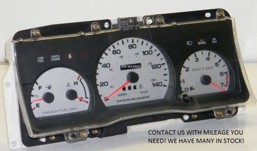 Mercury marauder gauge instrument cluster speedometer tach 140mph *pick miles!*