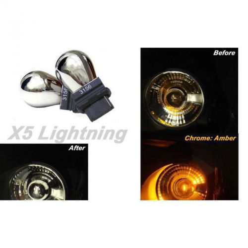 Light bulbs, 3156, chrome x5 lightning amber silver