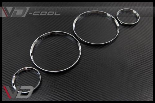 Black chrome dashboard dash gauge rings dial cluster for bmw 85-92 e30 m3 2d 4d