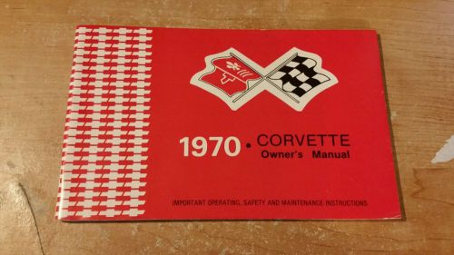 1970 chevy corvette owners manual glove box book