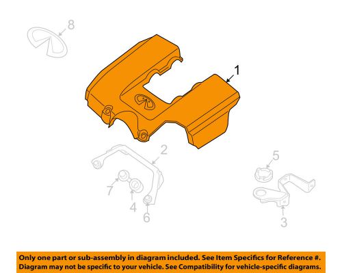 Infiniti nissan oem 04-06 qx56 engine appearance cover-engine cover 140417s01a