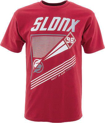 Slednecks absolute mens short sleeve t-shirt red/white