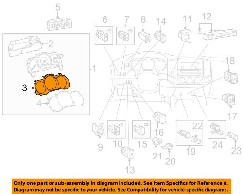 Toyota oem 05-08 tacoma cluster switches-cluster bezel 8385104870