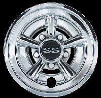 Golf cart part hubcap universal 8 inch ss style