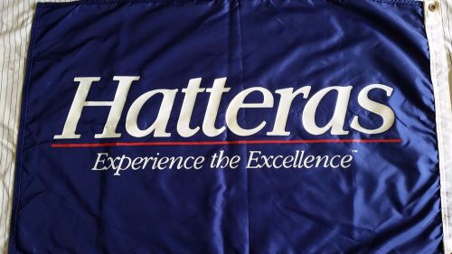 New never used vintage hatteras yachts &#034;experience the excellence&#034; flag 35&#034;x24&#034;