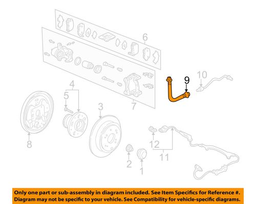 Honda oem 02-04 odyssey rear brake-flex hose 01466s0xa00