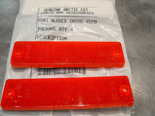 Arctic cat red reflector 0606-029 snowmobile atv utv new 2 pair nos