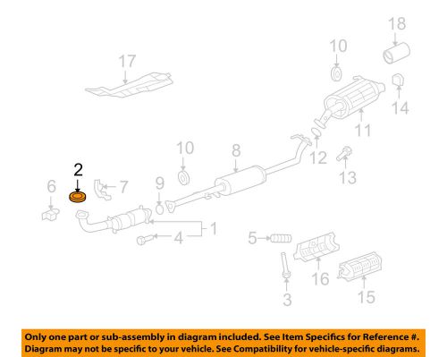 Honda oem exhaust-converter &amp; pipe gasket 18229slj033