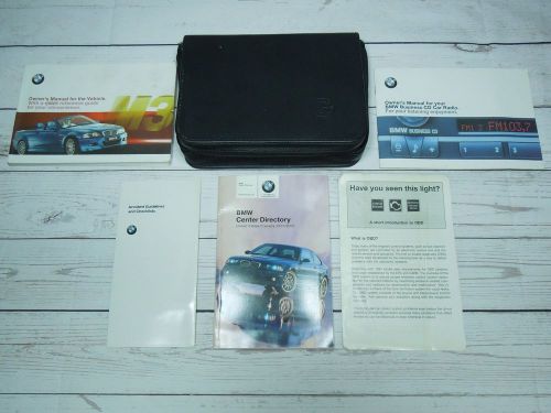 2002 bmw m3 convertible owners manual set