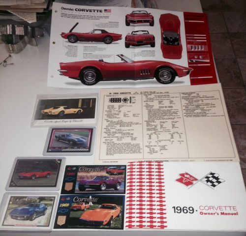 1969 chevrolet corvette owners manual high quality reprint postcards lot