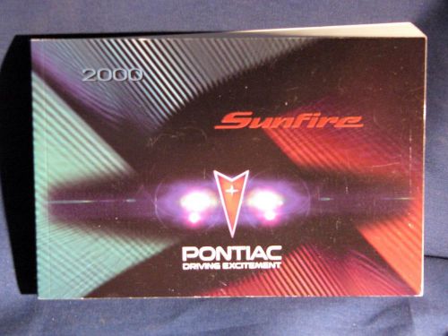 2000 pontiac sunfire oem factory owners manual with a cover 00