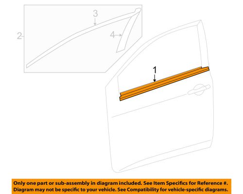 Toyota oem 2013 corolla-door moulding-belt molding left 7572002360