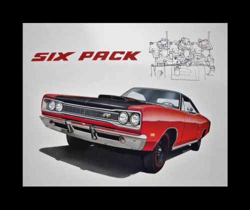 Super bee coronet dodge: 1968 1969 1970 69 70 426 hemi - dealer poster art print