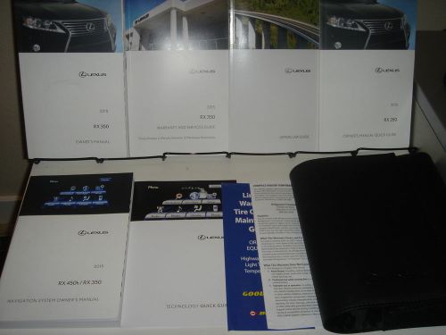 2015 15 rx350 owner&#039;s manual set with navigation system manual oem excellent!!