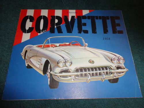 1958 chevrolet corvette sales brochure / good original dealership folder