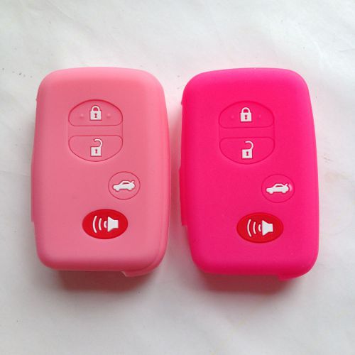 2pcs new protective silicone smart key car fob case skin jacket cover protector