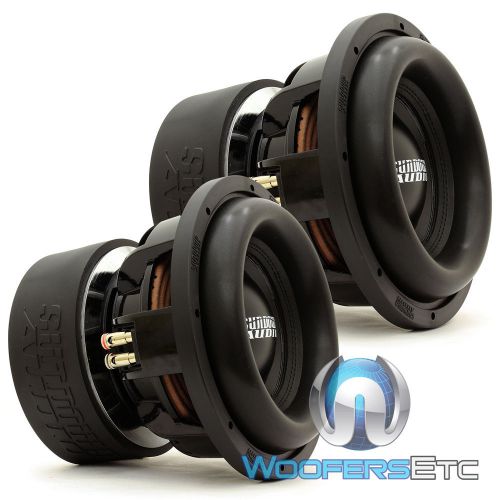 (2) sundown audio x-10 v.2 d4 revision 2 pro 10&#034; dual 4-ohm 1500w rms subwoofers