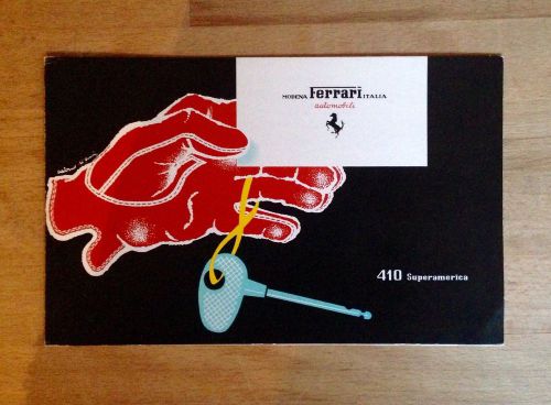 Ferrari 410 superamerica sales brochure. as new. reprint 1988